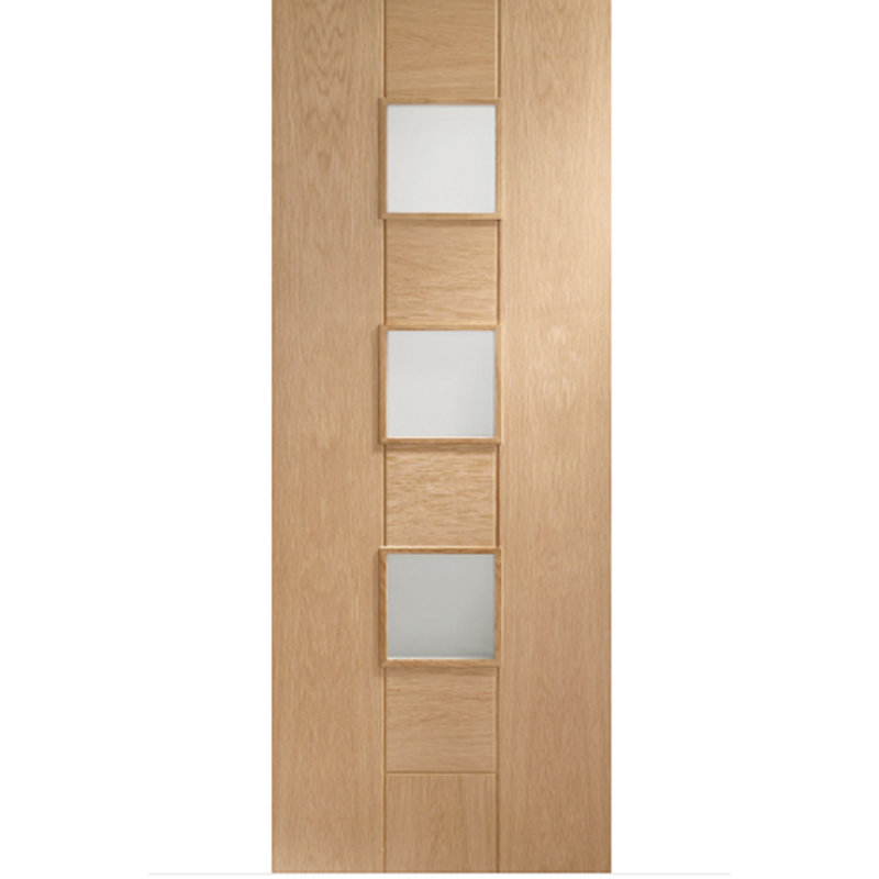 Internal Glazed Oak Messina, 1981mm H x 762mm W x 35mm D