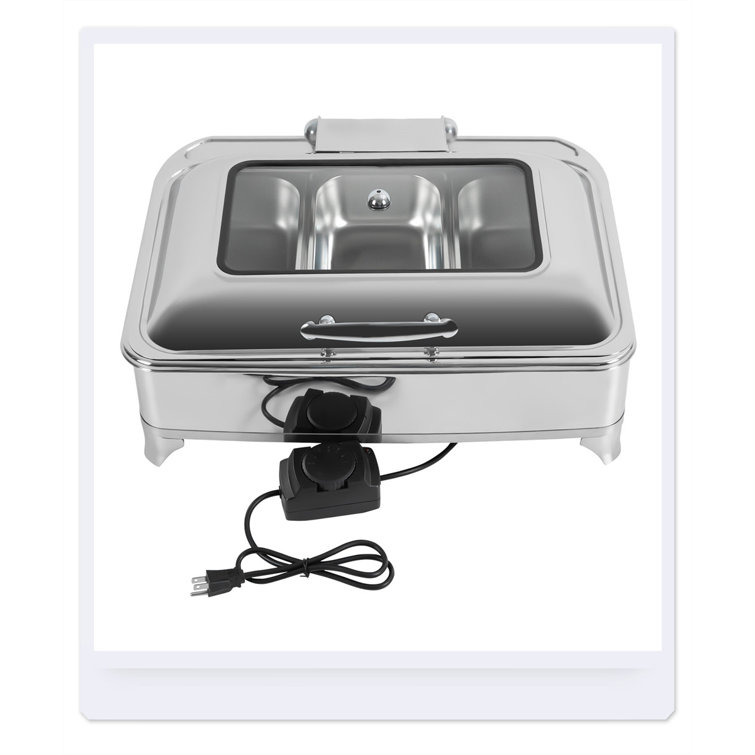 The Party Aisle™ Rectangular Buffet Server and Warming Tray Food Warmer  Adjustable Temperature