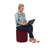 18 inch Round Everyday Vinyl Ottoman, 19 inch Height-114989670