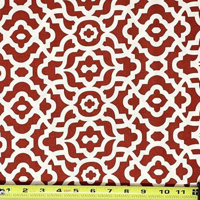 Waverly Inspirations 100% Cotton Duck Canvas 45" Wide Upholstery Fabric by the Yard, Width Lattice Ruby Color Sewing