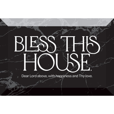 Plaque de verre Bless This House - 4 po x 6 po