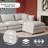 【2 Packages Shipping】Eyisean 102" Chenille Modular Sectional Sofa with Ottoman, 3-Seater L Shape Cloud Couch with Upholstered & Pillow, Comfy Sleeper Sofa for Living Room, Bedroom, Office, Easy Assembly-1043741547