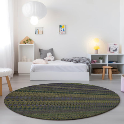 Kinslee Washable Striped Indoor / Outdoor Rug