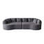 Canapé modulaire incurvé surdimensionné Boneless, 106,3 po, sans nuage, sans os, avec 6 coussins, chenille luxueuse, canapé à quatre places en mousse viscoélastique avec assise profonde-1266451558