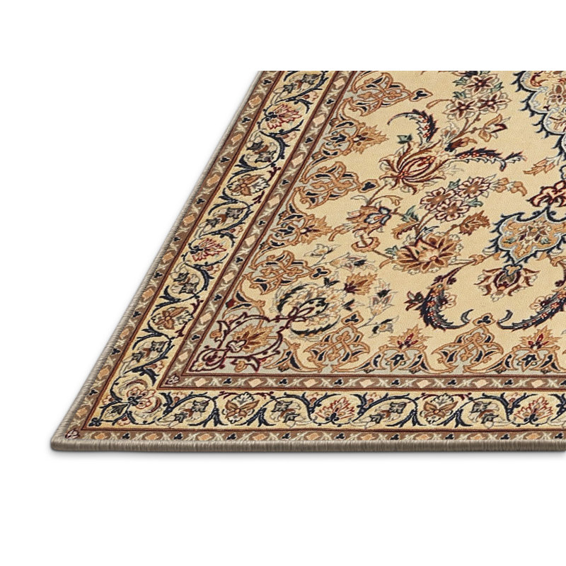Tapis traditionnel ivoire / beige Cotati, Rectangle 2 pi x 4 pi