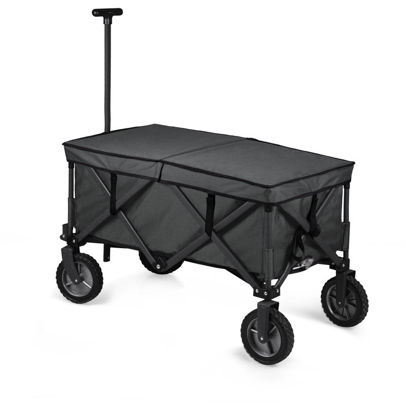Chariot utilitaire portatif Adventure Wagon Elite avec table et doublure, Noir / Gris