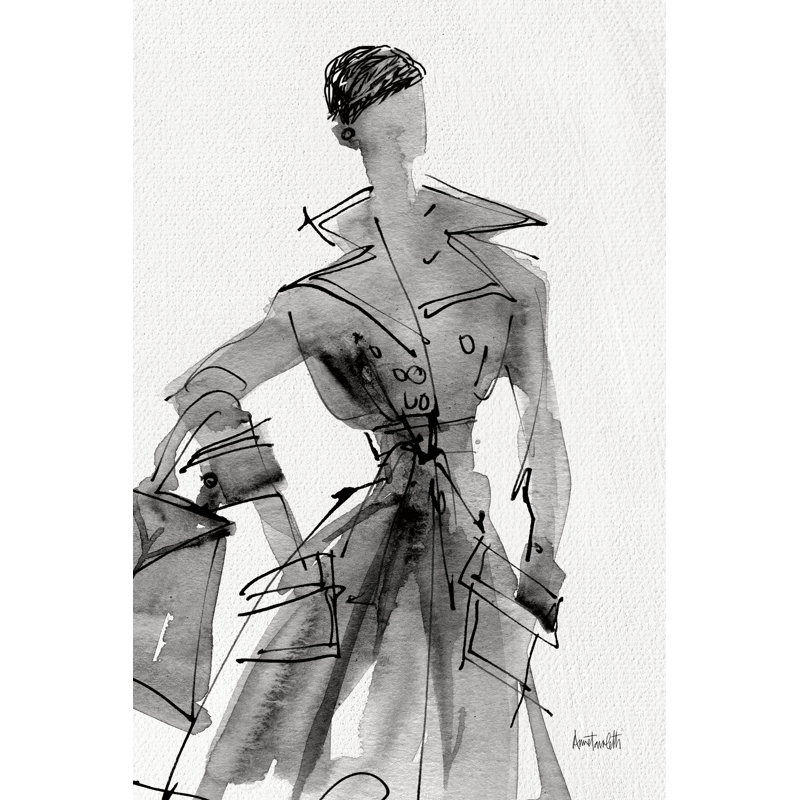 Fashion Sketchbook VII by Anne Tavoletti - Wrapped Canvas Painting, 76cm H x 51cm W