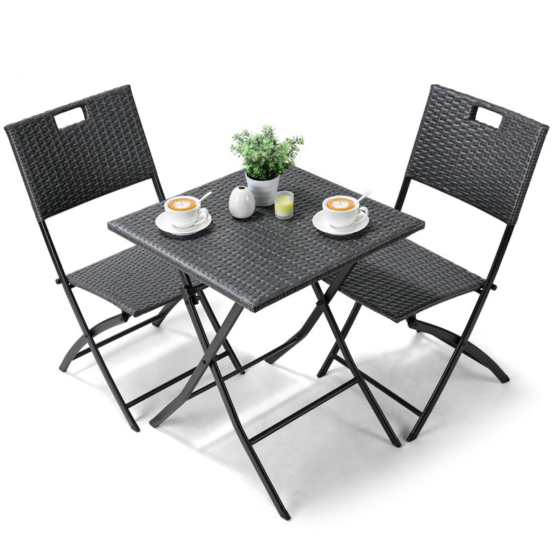 Foldable Outdoor Patio Dining Side Chair, Grey
