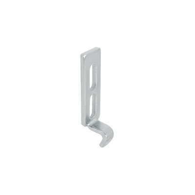 Porte de patio coulissante FHC E2054, matériau en acier estampé, ajustement des fentes verticales, crochet de 3/8 po, finition plaquée zinc, paquet de 2