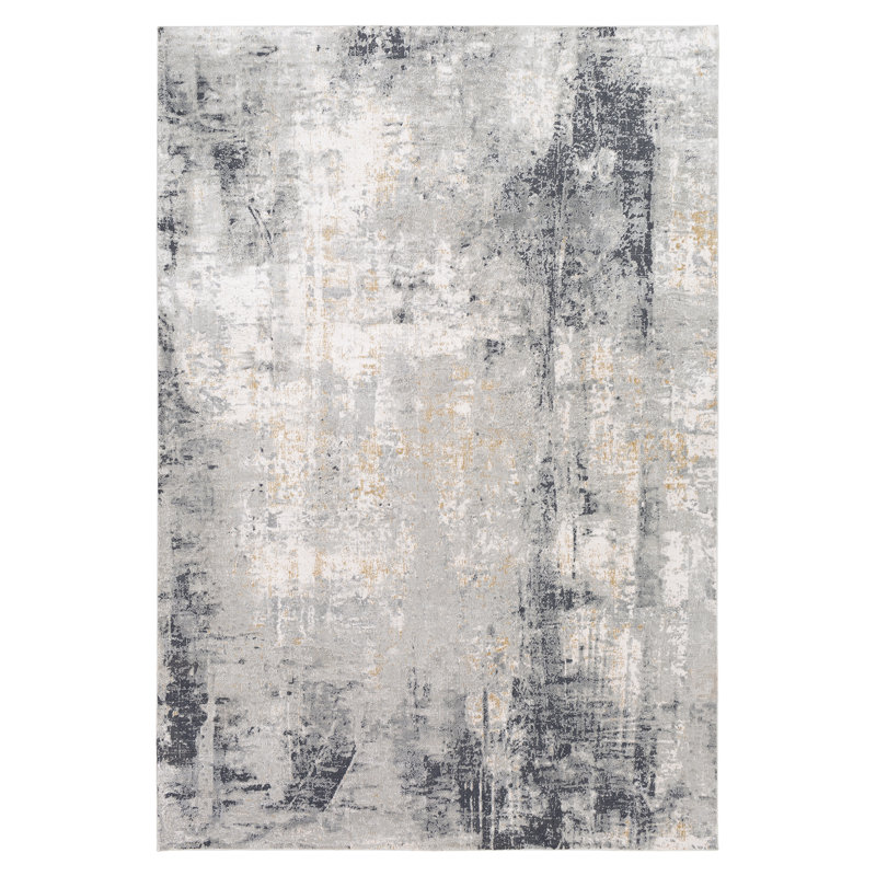 Viscose Abstract Indoor Rug, Rectangle 5'3" x 7'3"