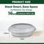 16oz Roud White Base Meal Prep Takeaway Container Pack of 10