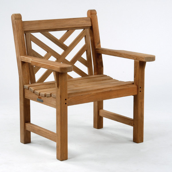 Chippendale Outdoor Dining Armchair, Ash