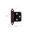 Charnières de porte décalées 2,75 po x 2,75 po-499324040