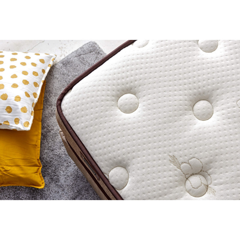 Matelas moelleux double face de luxe, 55,1 x 74,8 x 12,6 pouces | Mousse hypersoft avec housse en tricot de coton | Design élégant blanc, beige et brun | Parfait pour un sommeil de qualité hôtelière à la maison