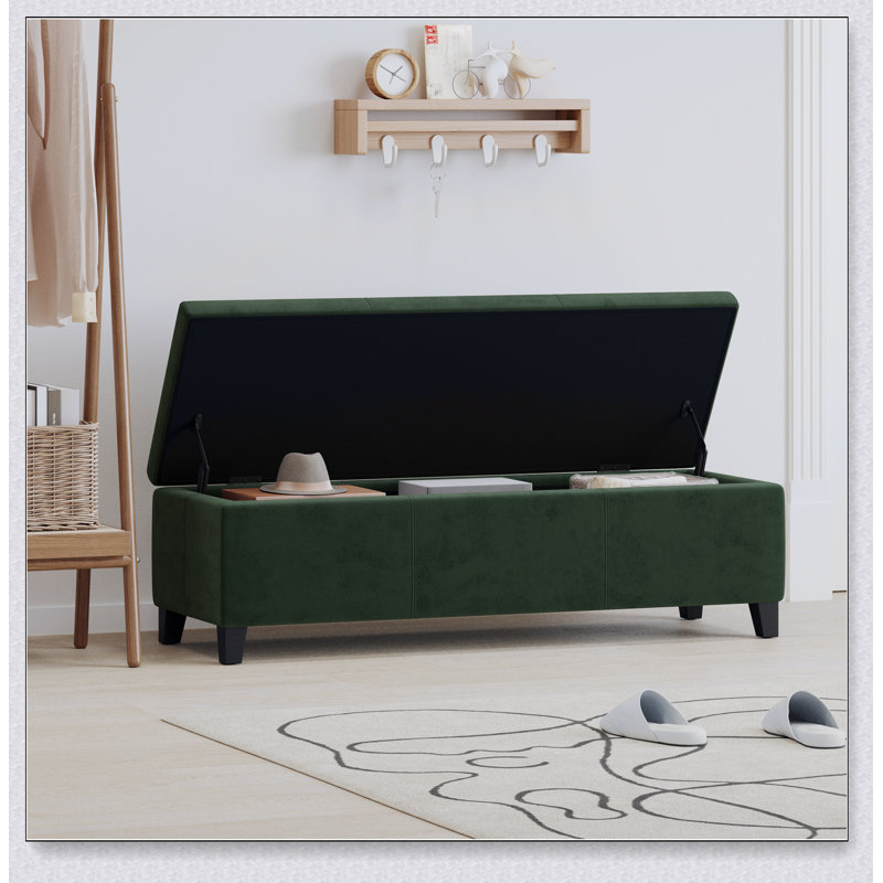 OTTOMAN DE RANGEMENT V2, Vert rétro