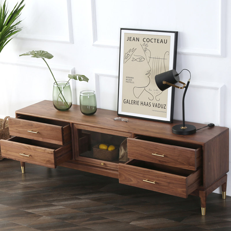 Meuble télé classique de style nordique, 82.68"