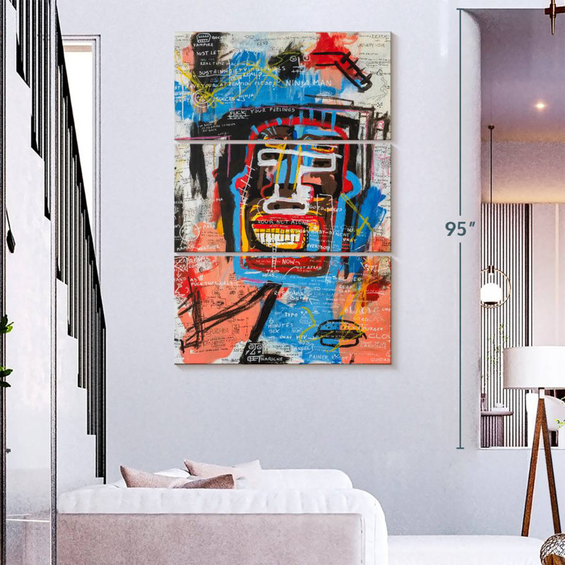 Avery Ninja Face, 74" H x 48" W