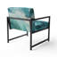 Fauteuil d'appoint rembourré bleu Ocean Teal Wave Expression-666104574