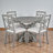 5 - Piece Extendable Dining Set, Round-To-Oval Expansion, Wood, X-Base Pedestal, Modern Farmhouse, Dining Room-753430863
