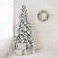 Arbre de Noël 7,5 pi en PE / PVC avec 40 pommes de pin naturelles - 1424 pointes, conception peu encombrante, branches articulées, support en métal stable-1261142426-1261142427