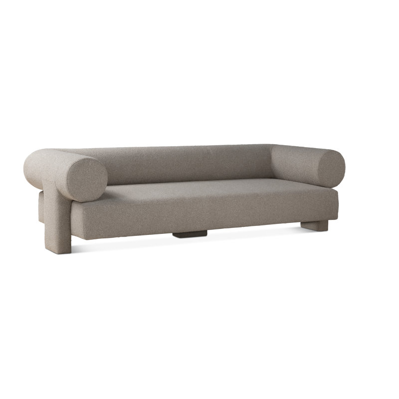 Augustine 81" Sofa In Pewter Boucle Fabric, Gray