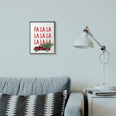 Fa Fa La La Plaid Truck - Reproduction d'art Textua