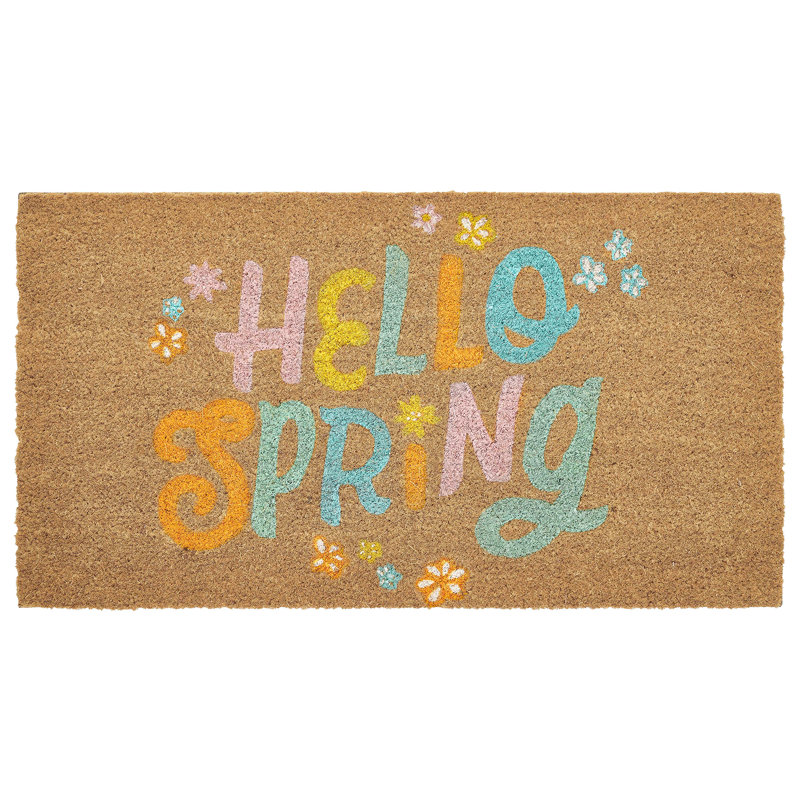 Hello Spring Outdoor Coir Doormat - Thumbnail 2