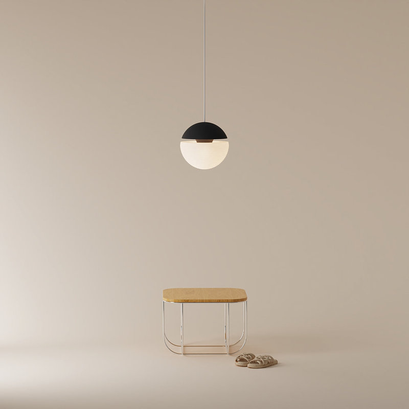 Cora Pendant Light, Carbon/White