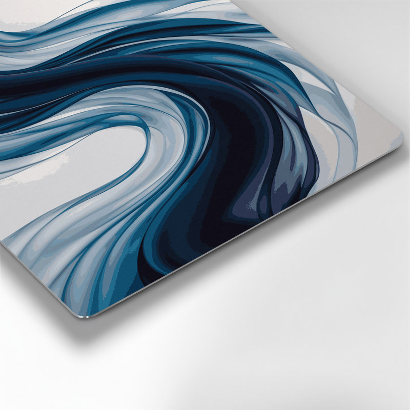 Gradient Abstract 32 Blue Metal Wall Art, 16" H x 20" W