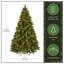 Carolina Extra Full Green Tree Family Flocked/Frosted Christmas Tree and Pinecones-1687330705