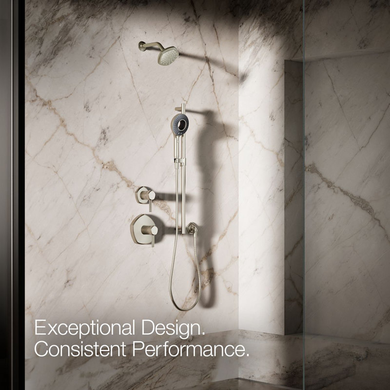 Spaviva Two-Function Handshower 2.5 GPM, Brushed Nickel, 1.75 GPM