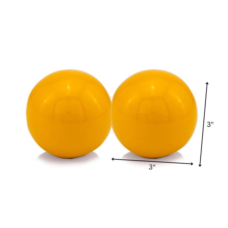 Sphère Railyn Pergande Bola Blanco / P 3 po, Jaune