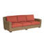 Canapé d'extérieur en osier de 97 po avec coussins Saddleback-46000942-46000903