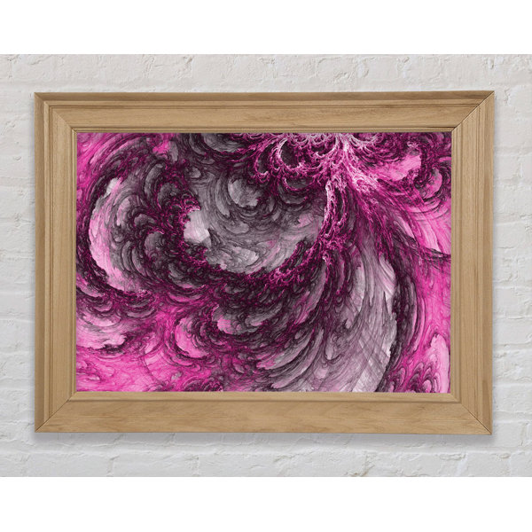 Bright Star Pink Distortion Waves - Single Picture Frame Print ...