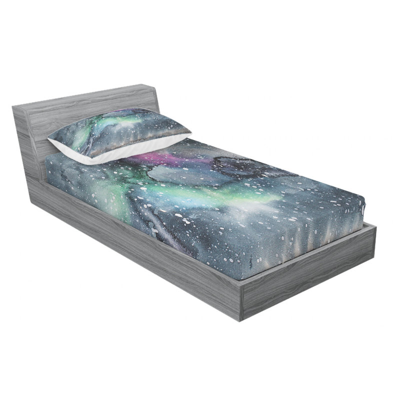 Microfiber Abstract Sheet Set, Twin XL Sheet Set with Fitted Sheet