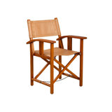 Balago Leather Folding Chair, Brown