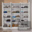 Armoire garde-robe avec garde-robe et garde-robe 6 pièces