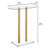 iDesign Oval Pedestal Drink Table for Small Spaces