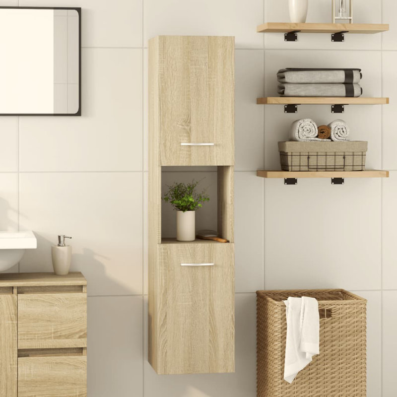 Humayd Linen Cabinet, Sonoma Oak