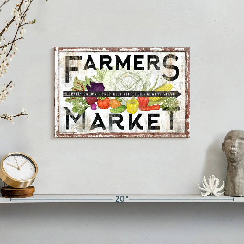 «Farmers Market», impression sur toile, H 8 po x l 12 po x P 1 po