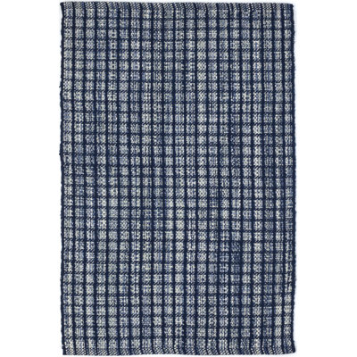 Coco Plaid Area Rug in Blue