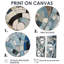 Mélange bohémien bleu et blanc - art mural moderne-1197969466-1197969471-1197969470