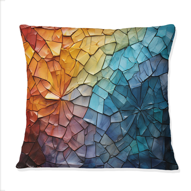 Coussin décoratif à mosaïques colorées II - Collages abstraits
