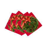 Christmas Wreath Cotton Sateen Cocktail Napkins