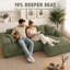Modern Oversized 262cm Boneless Corner Sofa L-Shaped Corduroy Sofa With Storage Pockets-879638399-879638393