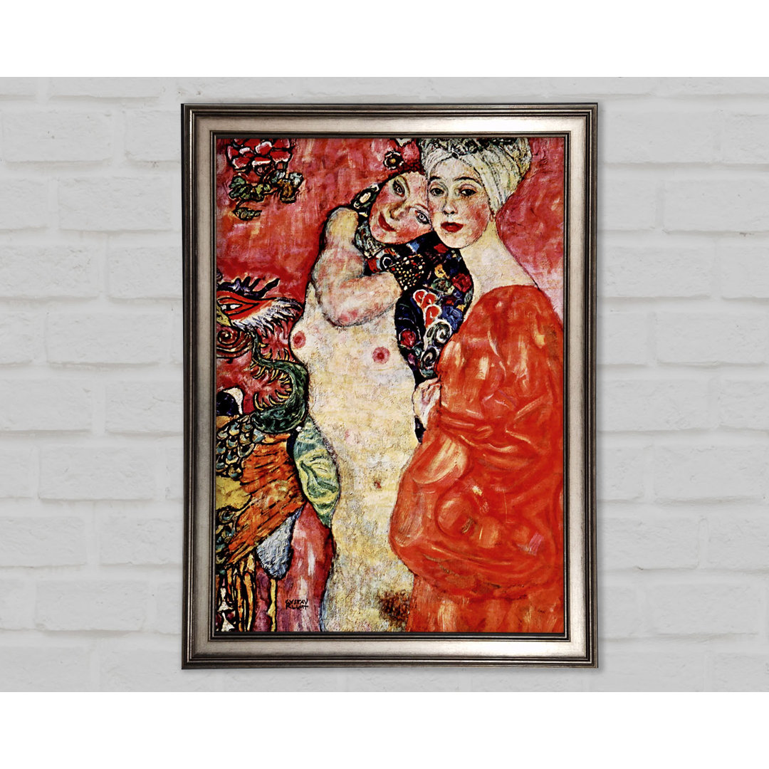 Gerahmtes Leinwandbild Klimt Girlfriends