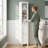 66.9" White Tall Bathroom Storage Cabinet, Slim Freestanding Narrow Linen Tower With 1 Door, Adjustable Shelves, Open Compartments, Anti-tip Design, Space Saving Organizer For Bathroom, Living Room, Kitchen, Small Spaces