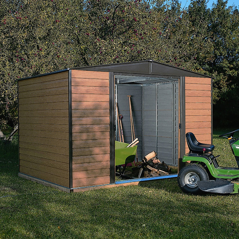 Rowlinson Woodvale Metal Apex Shed 8x6, Yes, 8'x 6'