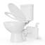 Toilette 600W Macerating 600W - Toilette deux pièces peu encombrante avec 4 entrées d'eau pour le sous-sol et les petits espaces