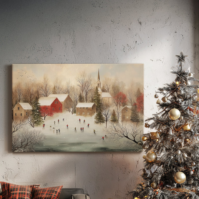 Sugar Carols at Dawn - Toile tendue avec châssis de qualité supérieure, H 12 po x l 8 po
